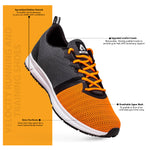 Velocity Running And Training Shoes - Orange/Dark Grey